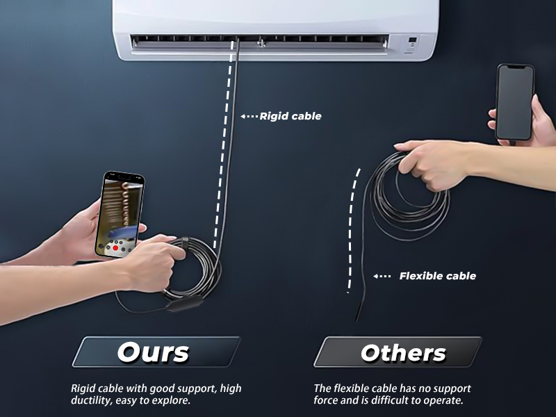 The high-definition camera of the mobile phone endoscope is plug-and-play and compatible with both Apple and Android devices