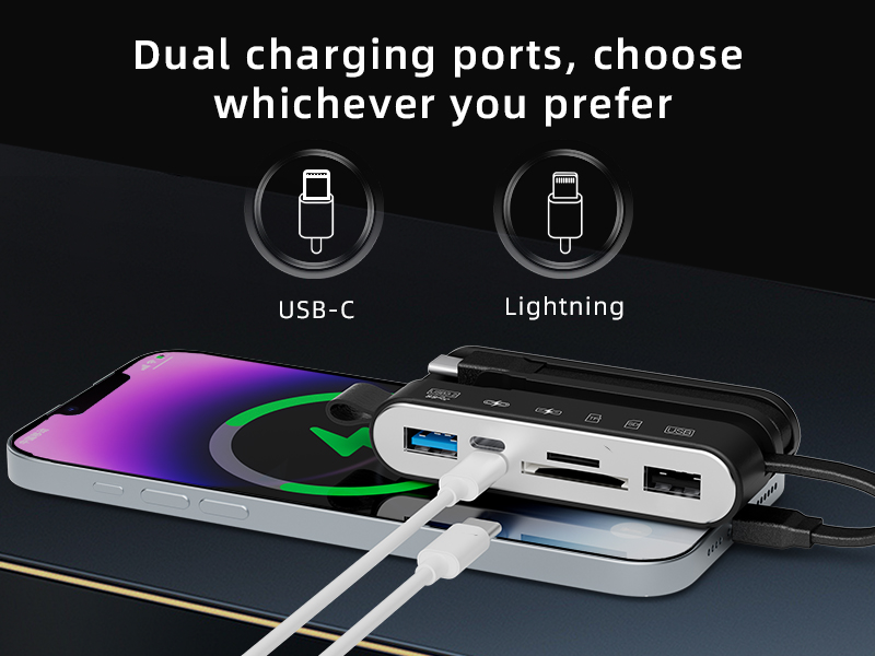 New Version 8-in-1 High-Speed USB3.0 Card Reader - Universal for iPhone 17 / Android / Computers