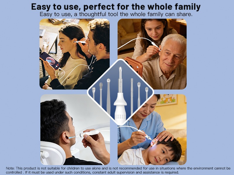 Cross-Border New Version Smart Visual Ear Spoon - 1920P HD Direct Connection, Ear Cleaning & Care Kit