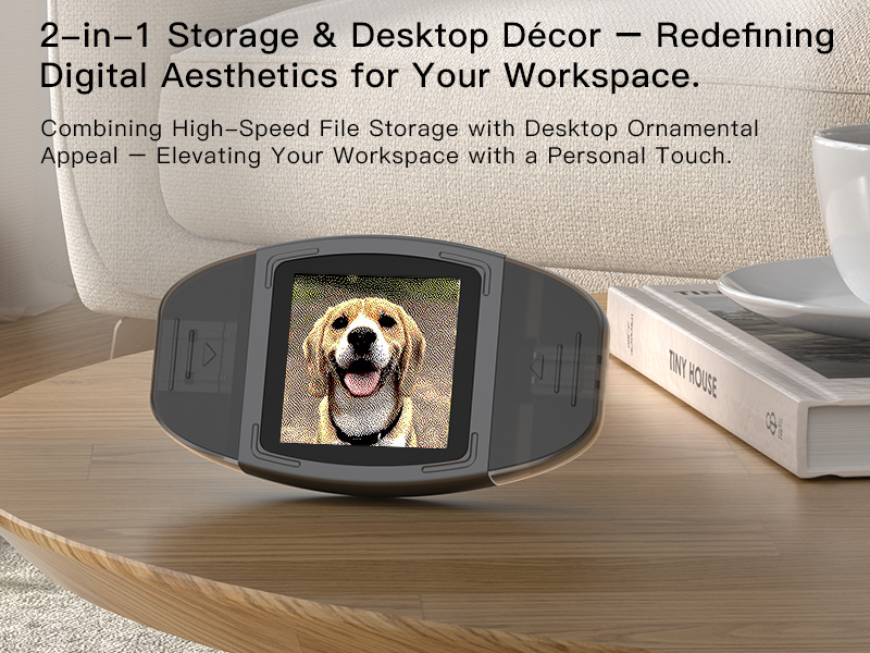 Dual-Interface USB 3.0 High-Speed Transfer Color E-ink Smart Photo Frame USB Flash Drive